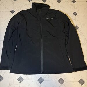 Columbia Softshell Jacket Womens Medium Black Full Zip Outdoor